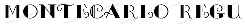 MonteCarlo Regular Version 1009Fo字体转换